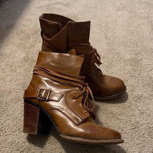 Brown Leather Ankle Boots